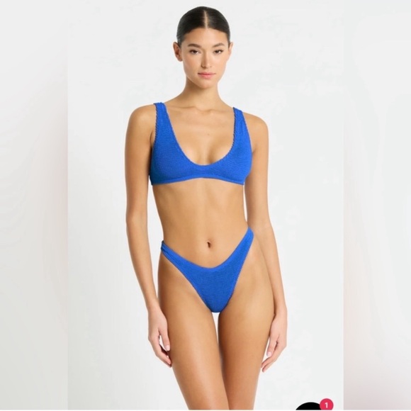 Bond-eye Swim Bikini Set Scout Bikini Top and Scene Bikini Bottom NWT Ribbed OS - Picture 8 of 11